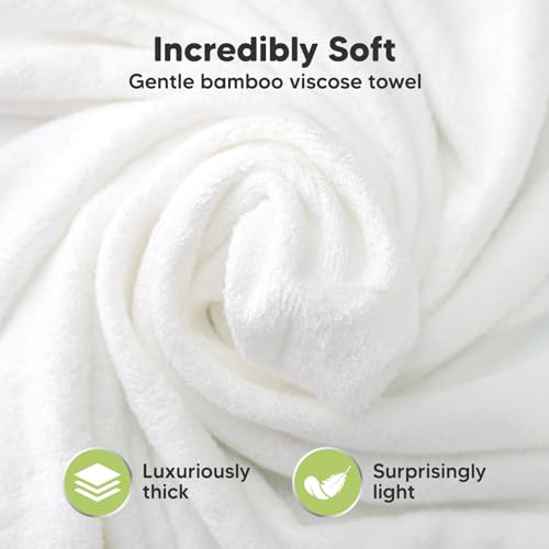 KeaBabies Hooded Baby Towel for Newborn - Viscose Derived from Bamboo Large Baby Bath Towels with Hood for Boys, Girls, Toddler, Extra Absorbent & Soft Newborn Bath Essentials (Lamb)