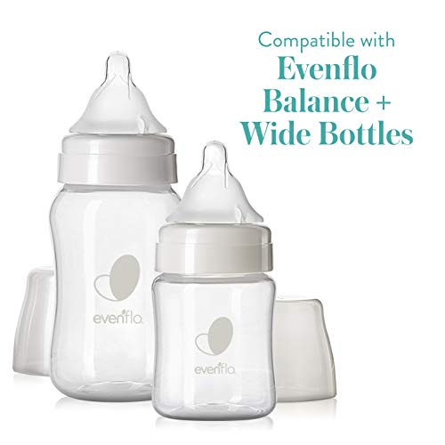 Evenflo Feeding Piece of 6 Balance Plus Wide Neck Nipples for The Balance Plus Wide Neck Baby Bottles, 0 Months and Up