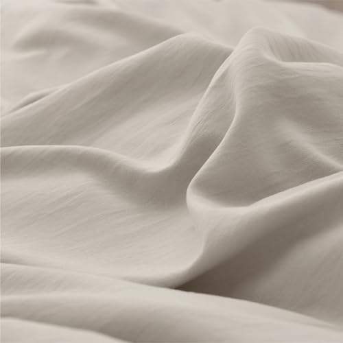 Bedsure Duvet Cover King Size - 3 Pieces Prewashed Cotton-Like Extra Soft Bedding Set, Includes 1 Duvet Cover 104x90 Inches with Zipper Closure & 2 Pillow Shams, Linen, Comforter Not Included