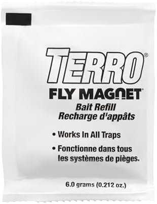 TERRO T380 Outdoor Reusable Fly Magnet Fly Trap - Poison Free Fly Killer and Trap with Bait