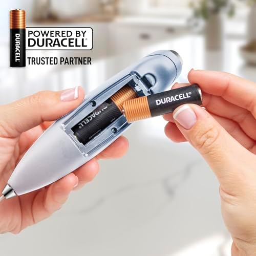 Zulay Kitchen Handheld Milk Frother with Duracell AA Batteries – Ultra Fast Electric Mixer & Foam Maker, Easy-Clean Drink Mixer for Coffee & More