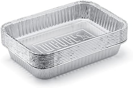 Weber Aluminum Drip Pans, 7.5 x 5 Inch, Set of 10