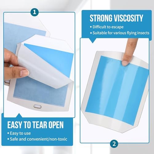 2 Flying Insect Traps & 8 Cartridges - Plug in Fruit Fly Trap for Indoor - Bug Catcher for Gnats, House & Fruit Flies - Mess-Free with Blue & UV Light (2 x Devices & 8 x Refills)