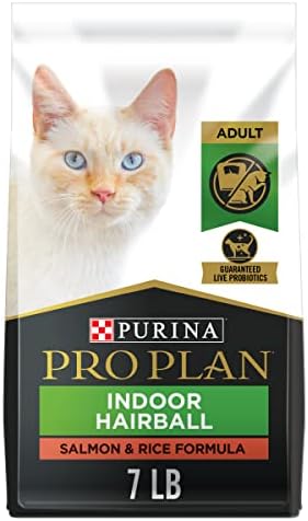 Purina Pro Plan Hairball Management, Indoor Cat Food, Salmon and Rice Formula - 7 lb. Bag