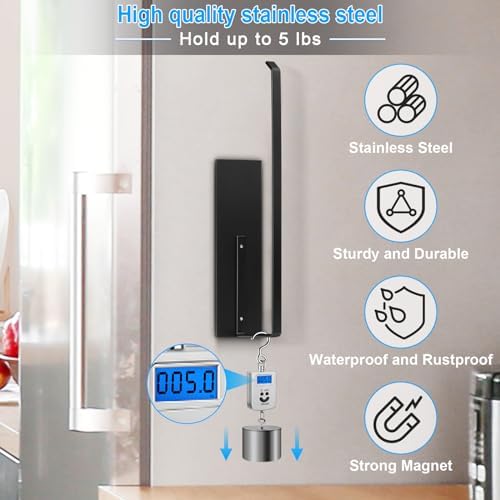 Magnetic Paper Towel Holder, Toilet Paper Roll Holder Magnetic Towel Rack Wall Mount Fridge Organizer for Paper Towels Rolls Bathroom Toilet Pantry RV Kitchen Organizers and Storage 2 Pack