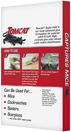 Tomcat Super Hold Glue Traps Mouse Size, 8-Pack (32 Glue Traps)