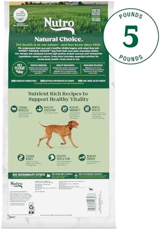 Nutro Natural Choice Adult Dry Dog Food, Chicken and Brown Rice Recipe, 5 lbs.