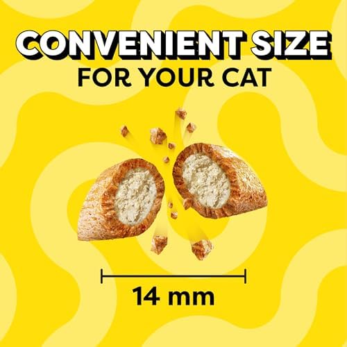 Temptations Jumbo Stuff Crunchy and Soft Cat Treats, Tasty Chicken Flavor, 2.5 oz. Pouch (Pack of 12)