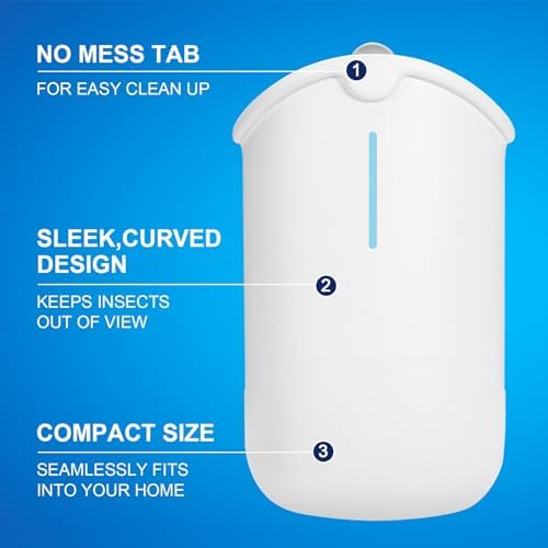 2 Flying Insect Traps & 2 Cartridges - Compatible with ZEVOM364A Refill - Plug in Fruit Fly Trap for Indoor - Bug Catcher for Gnats, House & Fruit Flies - Use in Any Room (2 Device & 2 Cartridges)