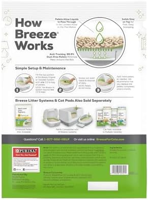 Purina Tidy Cats Litter, Breeze Litter Pellets to be Used with Breeze Litter System, Prevents Dust and Tracking, 3.5 LB Each (Pack of 2)