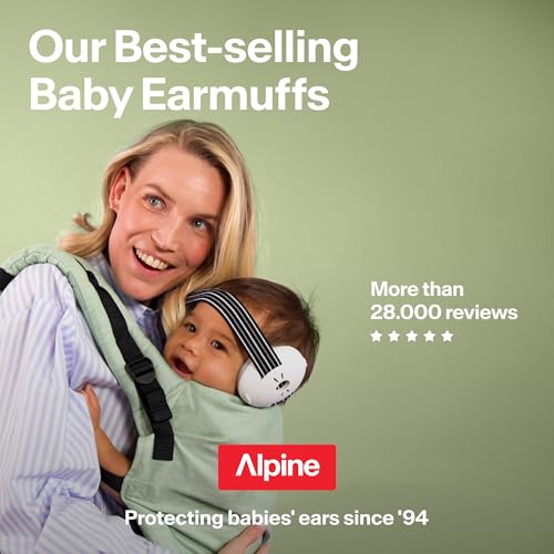 Alpine Muffy Baby Ear Protection for Babies and Toddlers up to 36 Months - CE & ANSI Certified - Noise Reduction Earmuffs - Comfortable Baby Headphones Against Hearing Damage & Improves Sleep - Green