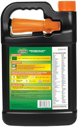 Spectracide Weed Stop For Lawns Plus Crabgrass Killer, 1 Gallon, Ready-To-Use Formula Kills More Than 470 Types Of Weeds As Listed Including Dandelion, Chickweed, Clover, Crabgrass And Yellow Nutsedge