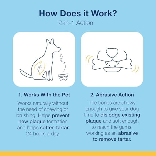 ProDen PlaqueOff System Dental Care Bones - Dog Teeth Cleaning Bones for Oral Hygiene -Medium/Large Canine Formula - Bacon Flavor -17 oz(Packaging May Vary)