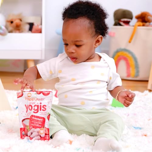 Happy Baby Organics Yogis Freeze-Dried Yogurt & Fruit Snacks, Variety Pack, 1 Ounce (Pack of 6)