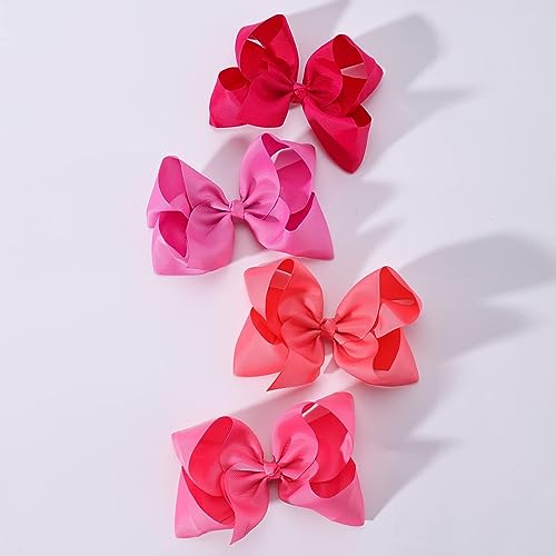 30PCS Big 6 Inch Hair Bows for Girls Grosgrain Ribbon Toddler Hair Accessories with Alligator Clips for Toddlers Baby Girls Kids Teens