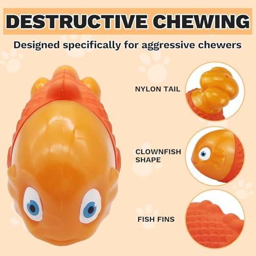 WinTour Indestructible Dog Toys for Aggressive Chewers, Tough Chew Toys for Medium & Large Breeds, Squeaky and Durable Chewers for Large Dogs
