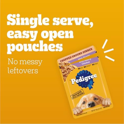 Pedigree Chopped Ground Dinner Adult Soft Wet Dog Food 30-Count Variety Pack, 3.5 oz Pouches