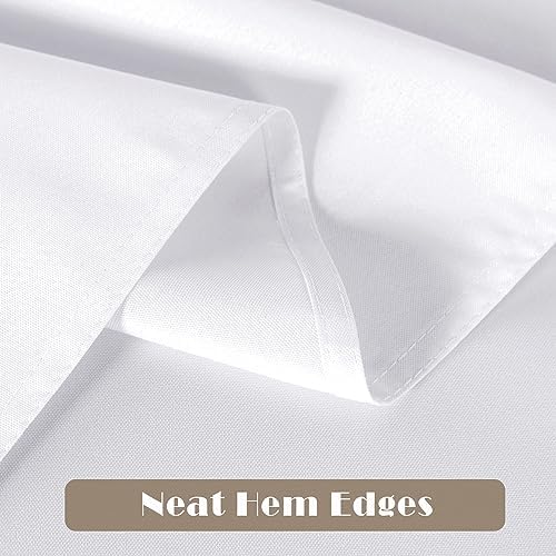sancua 6 Pack White Tablecloth 60 x 84 Inch, Rectangle Table Cloth for 4ft Tables - Stain and Wrinkle Resistant Washable Polyester Table Cover for Dining Wedding Banquet Party Buffet Restaurant