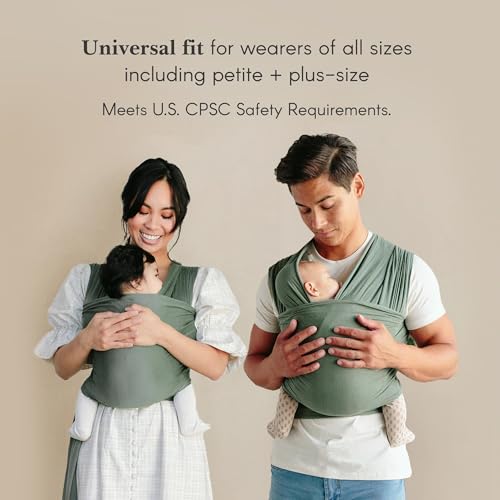 Solly Baby Wrap, Buttery-Soft Baby Carrier Newborn to Toddler 8-25 Lbs., Lightweight & Hands-Free Infant Sling Wrap, Breathable Summer Carrier, Baby Wearing & Postpartum Essential, New Mom Gift, Basil