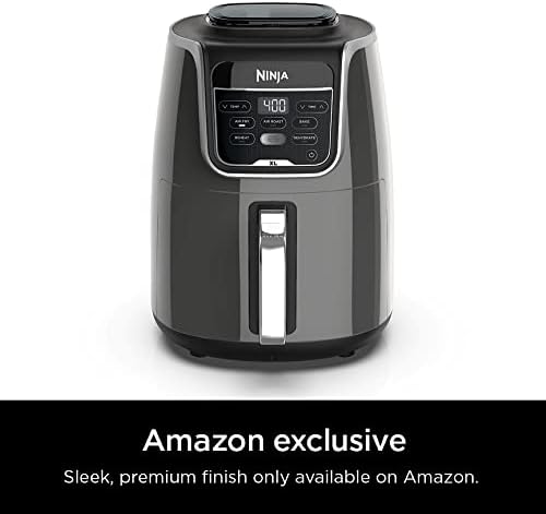 Ninja Air Fryer XL, 5.5 Qt. Capacity that can Air Fry, Air Roast, Bake, Reheat & Dehydrate, with Dishwasher Safe, Nonstick Basket & Crisper Plate and a Chef-Inspired Recipe Guide, Grey, AF150AMZ