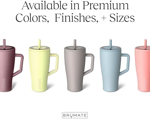 BrüMate Era 40 oz Tumbler with Handle and Straw | 100% Leakproof Insulated Tumbler with Lid and Straw | Made of Stainless Steel | Cup Holder Friendly Base | 40oz (Mocha)