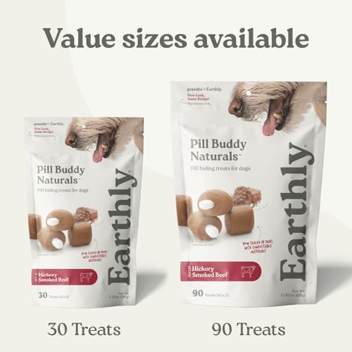 Earthly Pill Buddy Naturals - PB & Apple Recipe Pill Hiding Treats for Dogs - Make A Perfect Pill Concealing Pocket Or Pouch for Any Size Medication - 30 Servings