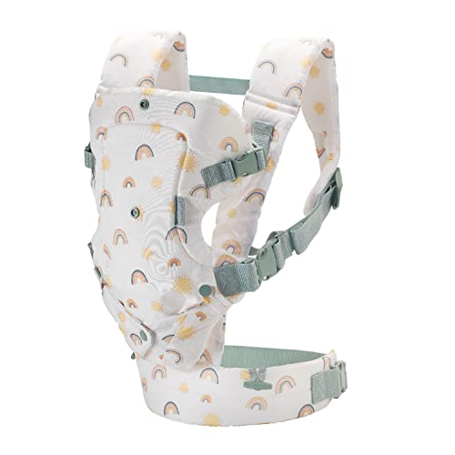 Infantino Flip 4-in-1 Convertible Baby Carrier, Adjustable, Ergonomic Babywearing, Registry Essential, Baby Carrier for Newborn to Toddler, Rainbow