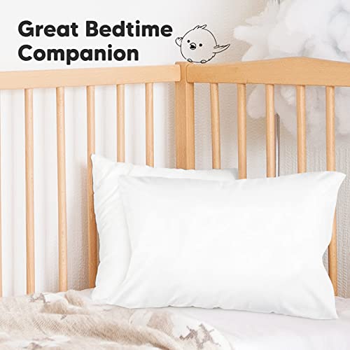 KeaBabies Toddler Pillowcase 13"x18" - Organic Cotton Toddler Pillowcase for Kids, Boys, Girls, Soft & Durable Cotton Cover for Miniature Sleepy Pillows, Cute Colors,Pillow Sold Separately(Soft White)