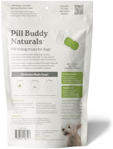 Earthly Pill Buddy Naturals - PB & Apple Recipe Pill Hiding Treats for Dogs - Make A Perfect Pill Concealing Pocket Or Pouch for Any Size Medication - 30 Servings