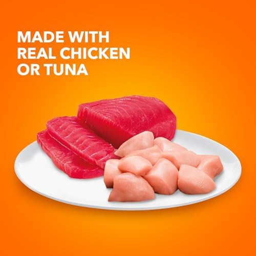 IAMS Perfect Portions Healthy Adult Wet Cat Food Pate, Chicken and Tuna Recipe Variety Pack, Easy Peel Twin-Pack Trays (12 Count, 24 Servings) (Pack of 2)