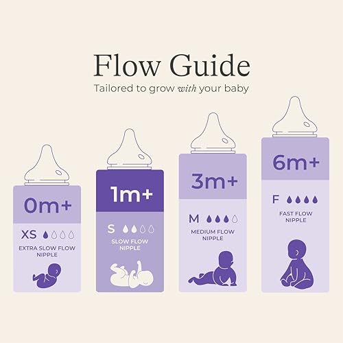Lansinoh Anti-Colic Baby Bottle for Breastfeeding Babies, 5 Ounces, 1 Count, Includes 1 Slow Flow Nipple, Size S and Stackable Lid