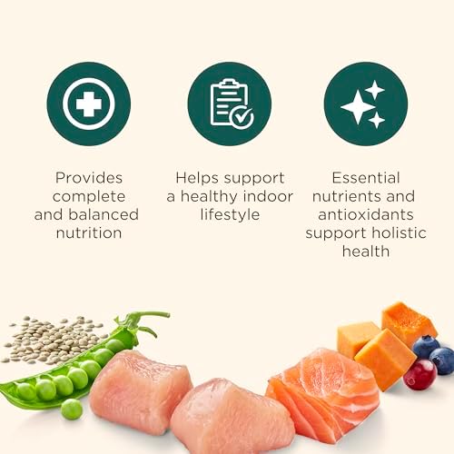 Nutrish Indoor Complete Premium Natural Dry Cat Food, Chicken with Lentils & Salmon Recipe, 14 Pounds (Packaging May Vary)