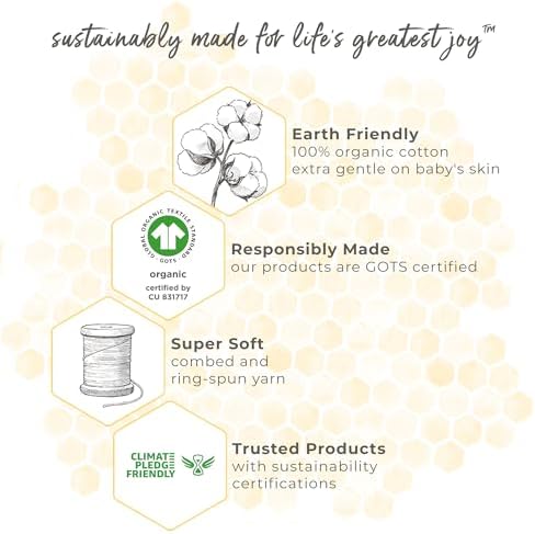 Burt's Bees Baby Essential Organic Cotton Fitted Crib Sheet, Breathable for Boy Girl Standard Crib & Toddler Mattresses
