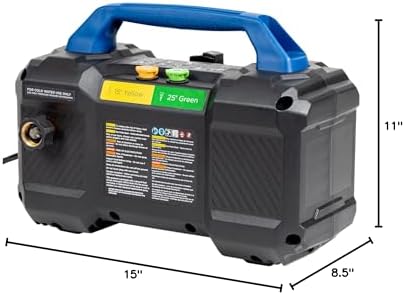 Westinghouse ePX3100v Electric Pressure Washer, 2100 Max PSI 1.76 Max GPM, Built-in Carry Handle, Detachable Foam Cannon, Pro-Style Steel Wand, 3-Nozzle Set, for Cars/Fences/Driveways/Home/Patios