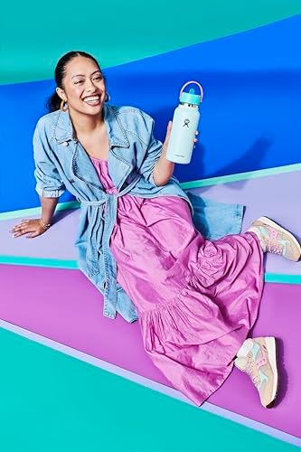 Hydro Flask 32 Oz Wide Flex Straw Cap Bottle - Insulated Stainless Steel - Wide Straw Lid, Non Spill, Leakproof in Polar Plunge