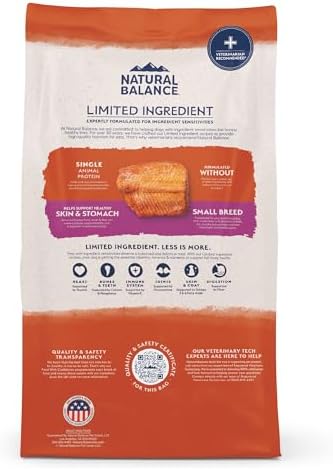 Natural Balance Limited Ingredient Small Breed Adult Grain-Free Dry Dog Food, Salmon & Sweet Potato Recipe, 12 Pound (Pack of 1)