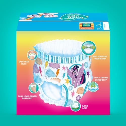 Pampers Training Pants - Easy Ups Girls & Boys - Size 4T-5T, 104 Count, My Little Pony Potty Underwear (Packaging May Vary)