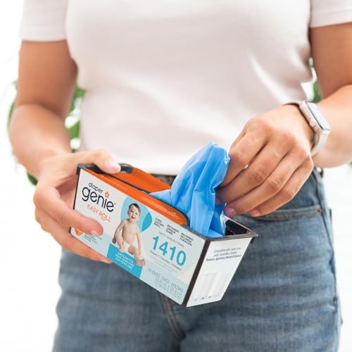 Diaper Genie Easy Roll Refill | 30 Bags Per Refill | Holds Up to 1410 Newborn Diapers | Odor Control | Diaper Pail Refill Bags | Fits Diaper Genie Signature & Platinum Pails