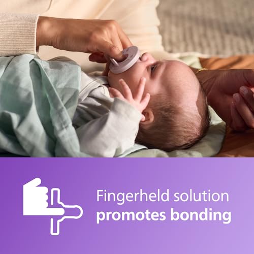 Philips Avent Soothie Orthodontic Baby Pacifiers, 100% Silicone Pacifiers, One Piece, BPA-Free, for Babies 0-3 Months, 2 Lilac and 2 Pink, 4 Pack, Model SCF190/70