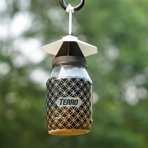 TERRO T380 Outdoor Reusable Fly Magnet Fly Trap - Poison Free Fly Killer and Trap with Bait