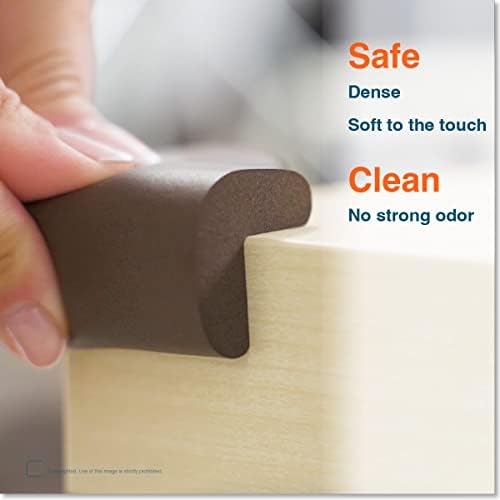 Roving Cove HeftyFit Corner Protector for Baby (16 Large Corners), Heavy-Duty Soft Rubber Foam Furniture Corner Bumper Guards, 3M Adhesive Pre-Taped, Oyster White (Off White)