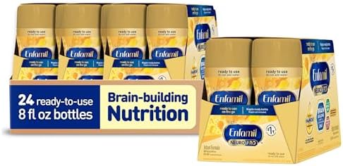 Enfamil NeuroPro Baby Formula, MFGM* 5-Year Benefit, Expert-Recommended Brain-Building Omega-3 DHA, Exclusive Immune Supporting HuMO6 Blend, Ready-to-Feed Infant Formula, Liquid, 8 Fl Oz, 24 Bottles