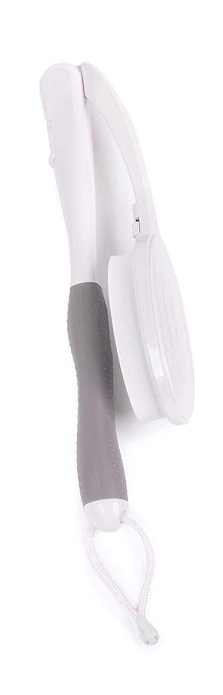 Juvo BWLA01 Premium All-in-One Wand Applicator, 23" Long Reach Handle, Adjustable, Includes Bath Sponge and Lotion Pad, 1 Count, White