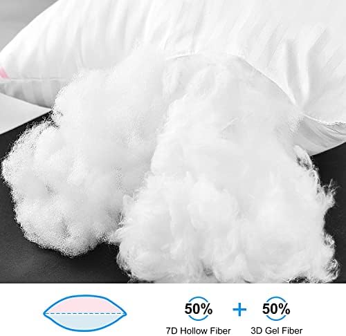 EIUE Hotel Collection Bed Pillows for Sleeping 2 Pack Queen Size,Pillows for Side and Back Sleepers,Super Soft Down Alternative Microfiber Filled Pillows,20 x 30 Inches