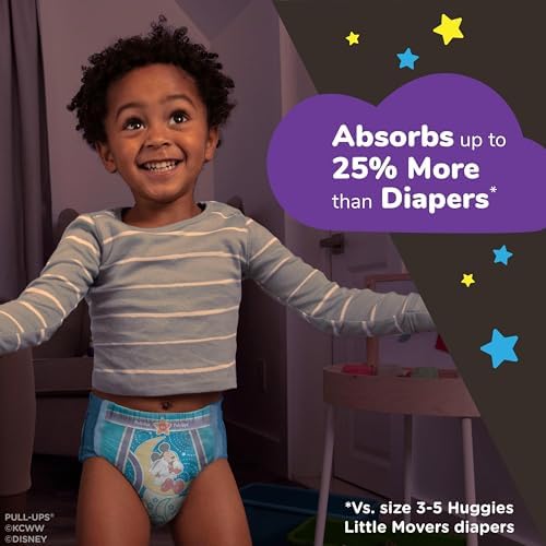 Pull-Ups Boys' Night-Time Potty Training Pants, Size 4T-5T Overnight Training Underwear (38-50 lbs), 52 Ct