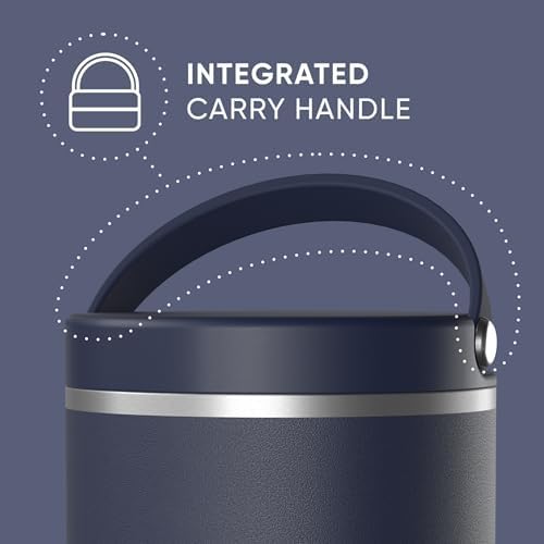 Hydrapeak 25oz Stainless Steel Vacuum Insulated Food Jar | for Hot Food and Cold Food, Wide Mouth Leak-Proof Soup for Adults, 10 Hours Hot and 16 Hours Cold (Navy)