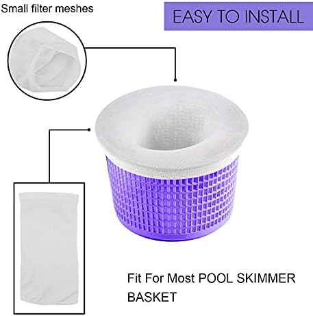 Coopache 60-Pack of Pool Skimmer Socks - Filters Baskets, Skimmers Cleans Debris and Leaves for In-Ground and Above Ground Pools