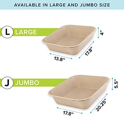 Kitty Sift (6-Pack) Disposable Cat Litter Box, Sustainable, Clean - Large, 6-Pack