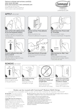 Command Medium Designer Hooks, Damage Free Hanging Wall Hooks with Adhesive Strips, No Tools Wall Hooks for Hanging Decorations in Living Spaces, 9 White Hooks and 12 Command Strips