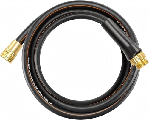 Giraffe Tools Garden Hose 6ft x 5/8", Short Water Hose Heavy Duty, Lightweight, Flexible Hybrid Hose with Swivel Handle, Male to Female Fittings